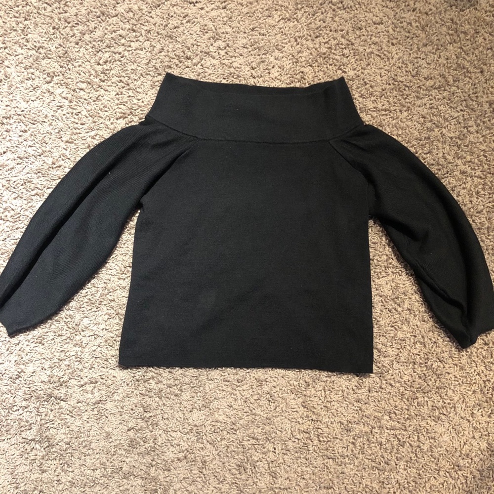 Black off the shoulder sweater